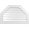 Ekena Millwork Octagonal Top Surface Mount PVC Gable Vent: Functional, w/ 3-1/2"W x 1"P Standard Frame, 36"W x 24"H GVPOT36X2401SF - alternate 1